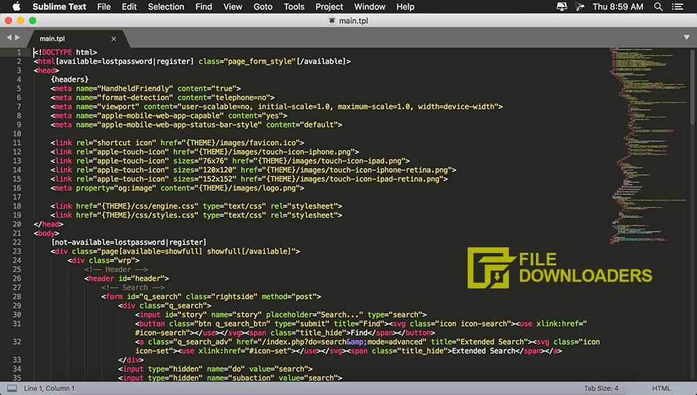 Sublime Text for Mac OS